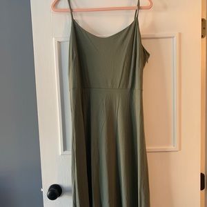 Long green Loft dress